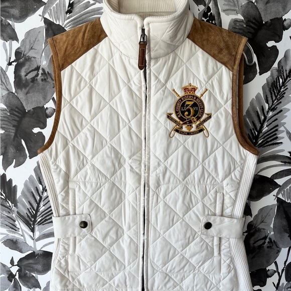 Ralph Lauren Sport Women's Cream Quilted Puffer Jacket - Picture 5 of 5
